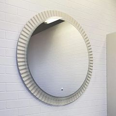 Зеркало "Мадрид-70" LED-подсветка, бесконтактный сенсор, антизапотевание, серый шёлк