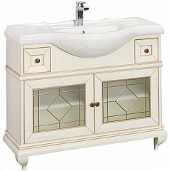 Тумба БЕАТРИЧЕ 105, слон кость/пат с рак AMERICA 105, зеркало (1A187201BEM60+7327205+1A187302BEM60)