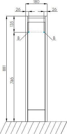 Тумба ЛОНДРИ 20 с умывальником РЕЙН 80 (1A236101LH010+1A72113KRW010)*