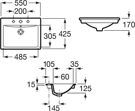 Умывальник DIVERTA [55*42,5] 32711600Y