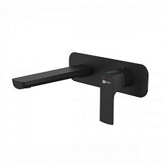 Смеситель УРСУС для умывальника из стены чёрный LM7226BL*