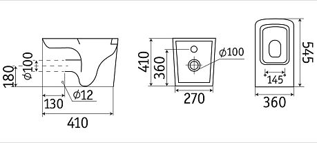 Унитаз приставной NS-3170