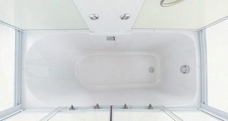 Душевая кабина NIAGARA NG-5170-01[170*75/218]высокий поддон,стекла тонир, задняя стенка чёрная*
