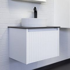 Тумба МАРСЕЛЬ 60 белый мат столешница под мрамор Калакатта Блэк №28, умывал. COMFORTY 9111?