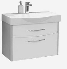 Тумба ИНФИНИТИ 76 белая, с раковиной (1A1920K1IF010)