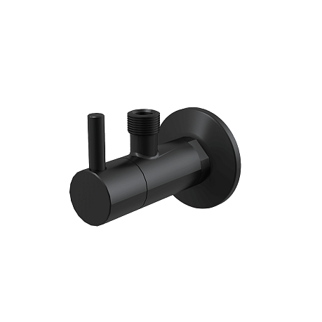 Вентиль угловой ALCAPLAST круглый, Черный 1/2"*3/8" (ARV001-BLACK)