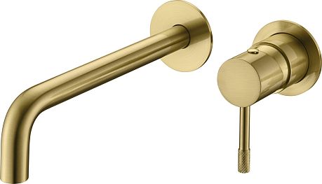 Смеситель UNO MATT GOLD для умывальника встраиваемый 465-MG матовое золото (с внутренней частью)*