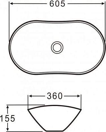 Умывальник BB1404 [60,5*37*15] накладной