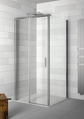 Боковая стенка OCEAN O404 R [100*195] профиль хром, стекло прозрачное 8мм (GU0304102)