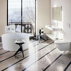 Laufen VAL Ванна 1300x1300x505мм, свободностоящая, круглая, слив-перелив, материал: композит, белый