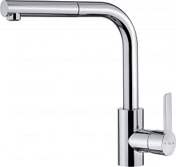 Смеситель PETRA для кухни, керам. картридж 35 мм., высокий Г- излив, вытяж. лейка с 1реж (819386210)