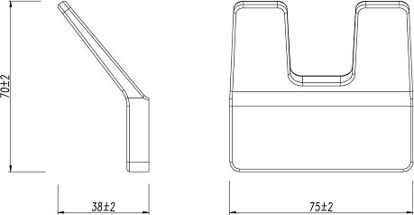 Крючок двойной Lemark SMOOTH LINE графит 9716006