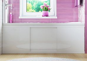 Экран под ванну ALAVANN 1,5 м МДФ CRYSTAL STILL купе белый, [147*52*58]*