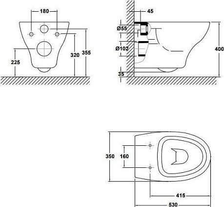 Унитаз STREET 31172 крышка/сиденье 51275 плавное закрытие