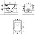 Унитаз подвесной безободковый AQM2002PRO, крышка/сиденье плавное закрытие 490*370*360
