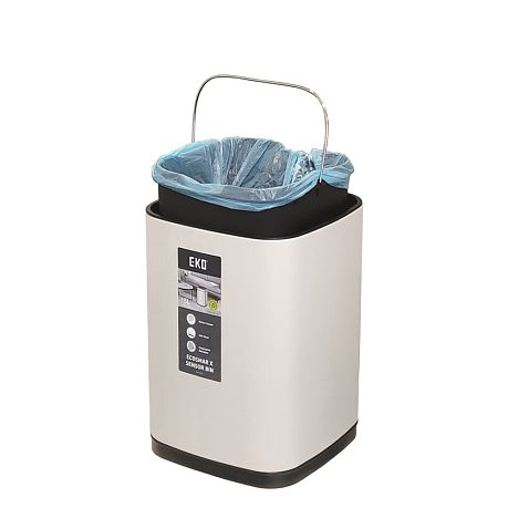 Ведро EKO EK9252 RP-15L-BE сенсорное 15 литров, перезаряжаемое, БЕЖЕВЫЙ*