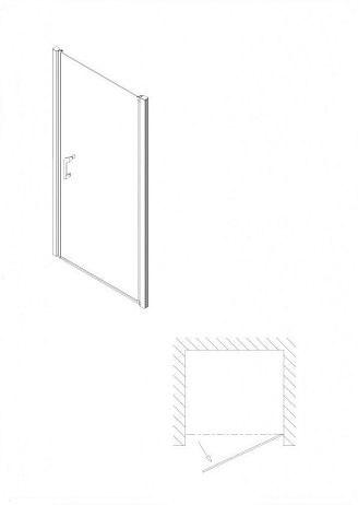 Душевая дверь ORANS SR-1723R [100*198] стекло 6 мм, правая