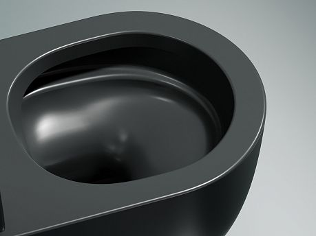 Унитаз MODENA Rimless CN6063MDH подвесной, темный антрацит матовый  крышка/сиденье микролифт*