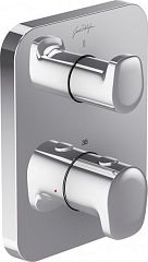 Смеситель HYBRID термост., с запор. краном, 1 выход, лиц.панель универс. E98726-CP=E75385-CP, хром