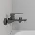 Смеситель LINE Gun metall для ванны с коротким изливом, AV3131GM графит AVRORA