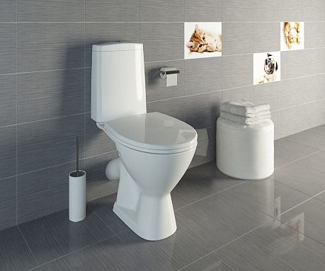 Унитаз JUST 031 белый,  крышка-сиденье плавное закрытие 