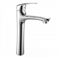 Смеситель LINARA для умывальника монолитный высокий, хром LM0409C