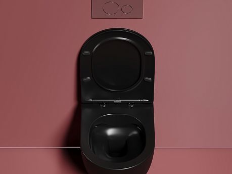 Унитаз MODENA Rimless CN6063MB подвесной, чёрный матовый крышка/сиденье микролифт*
