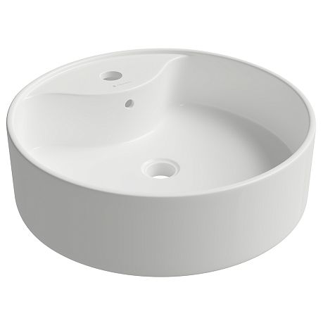 Умывальник ESPIRAL круглый, накладной D460 ESP0610, белый глянцевый