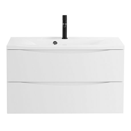 Тумба MARINO 100 подвесная 2 ящ.,Bianco Opaco[1000x450x500],MARINO-1000-2C-SO-BO-P,умывальник* 