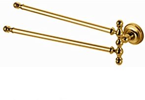 Полотенцедержатель MIRELLA [36 см] двойной поворотный золото (17334)