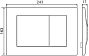 Накладная панель двойная [163*243] для встроенного бачка, бронза (ML.PLC-27.051.BR)