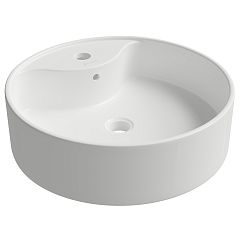 Умывальник ESPIRAL круглый, накладной D460 ESP0610, белый глянцевый