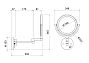 Зеркало косметическое настенное круглое поворотное с подсветкой 5х,  хром AQ4912CR