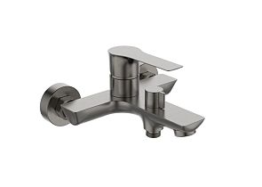 Смеситель LINE Gun metall для ванны с коротким изливом, AV3131GM графит AVRORA