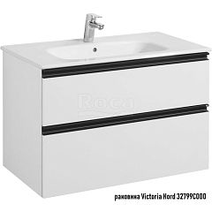 Тумба DOMI 80 белый глянец A857459806, [78,5х45,3х51,5] умывальник VICTORIA 32799C000