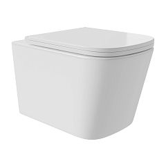 Унитаз MACIO Plus подвесной безободковый Торнадо MACТ0210 [525*345*345] БЕЗ КРЫШКИ белый глянцевый*