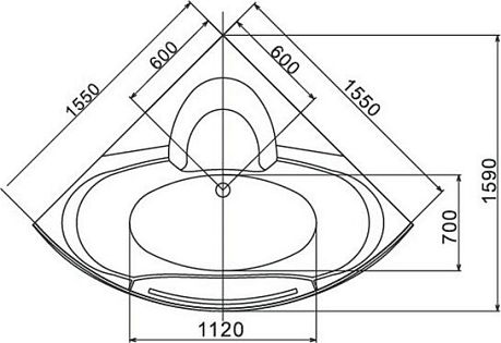 Ванна GEMY G9025-II B Г/М, хромотерапия