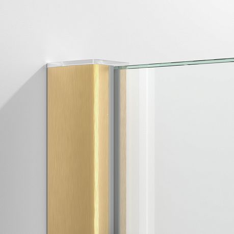 Душевое ограждение ZP+ZPV NOVO 120*80 03 02[120*80/h200] профиль золото матовое, стекло шиншилла