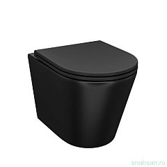 Унитаз CALIPSO подвесной безободковый, (CALR3BMi25)черный матовый