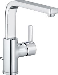 Смеситель ZENTA для умывальника 420250575 хром, донный клапан, гибкая подводка 3/8 *