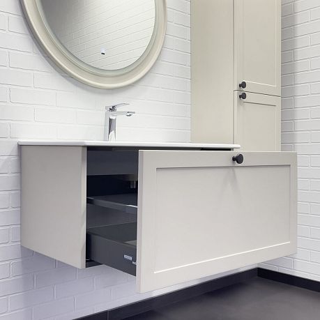 Тумба ЕРЕВАН 80 серый шёлк c умывальником COMFORTY 80E*