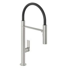 Смеситель QORD для кухни 56859N575 гибкий излив, никель 