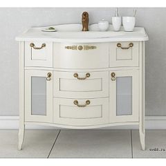 Тумба ВЕРСАЛЬ 100 [100*54] слоновая кость, с раковиной ВЕРСАЛЬ 100 (1A188001VSZA0, 1A712431VS200)