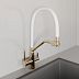 Смеситель KITCHEN для кухни с высоким гибким изливом AV9006Gold, золото AVRORA*