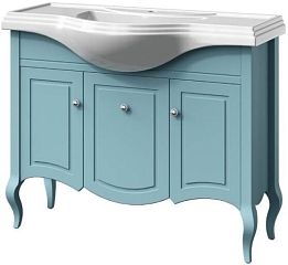 Тумба ВЕРОНА-Н 105 [106*48] три двери 33520-TP817 голубая , с раковиной Классик 1050*