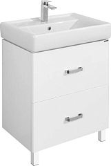 Тумба АМЕРИНА 70H белый глянец с умывальником Тигода 70