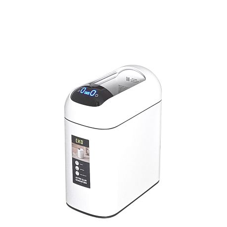 Ведро EKO EK9100-10L-MWS сенсорное 10 литров, белый