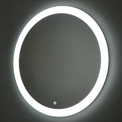 Зеркало ROUND [d77] подсветка, сенсорный выключатель (AQR7777RU34)
