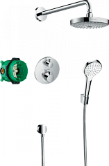 Комплект CROMA SELECT S/Ecostat S для душа скрытый монтаж 27295000, хром