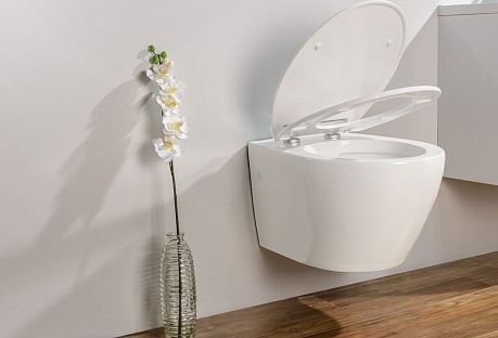 Унитаз PROSPERO [52*37.5] подвесной сиденье/крышка плавное закрытие (BB507B + BB2020SC)